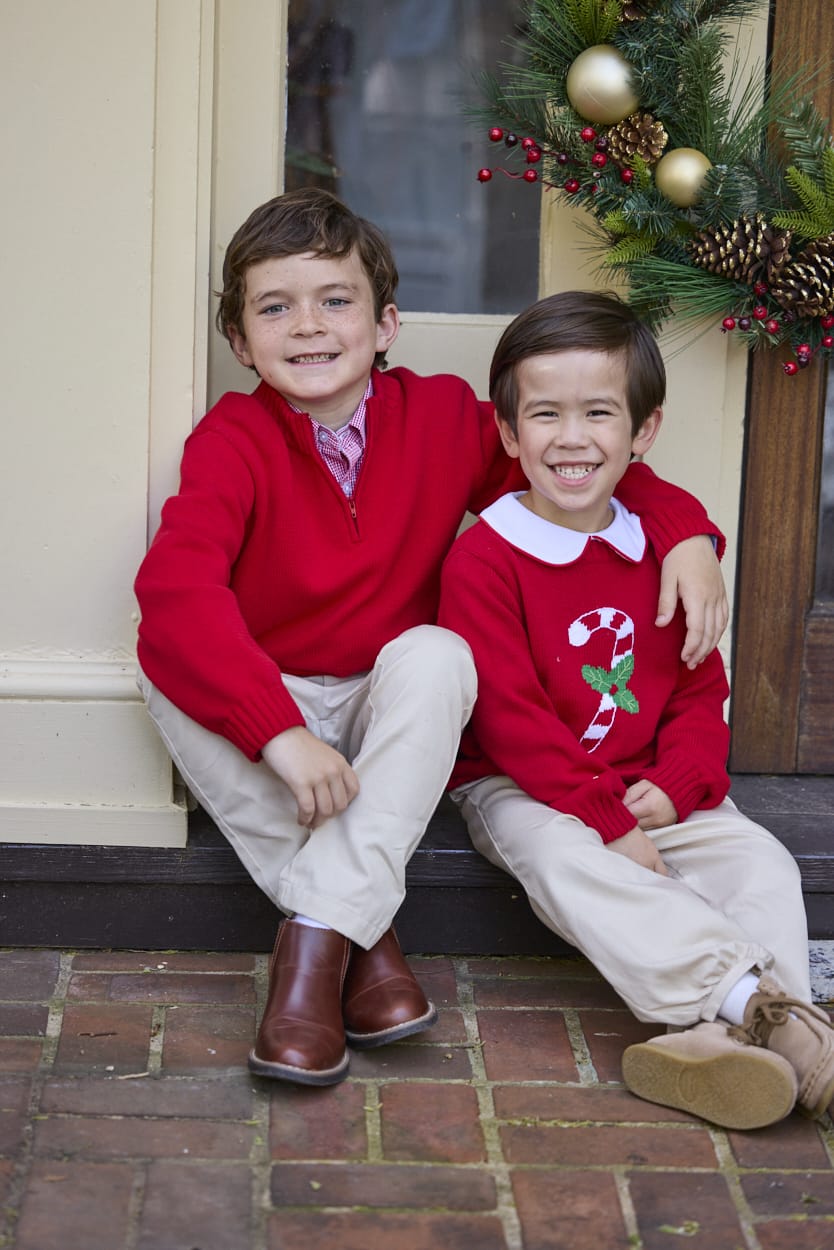 little english classic childrens clothing boys white shirt with peter pan collar and red piping on collar