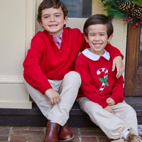 little english classic childrens clothing boys white shirt with peter pan collar and red piping on collar