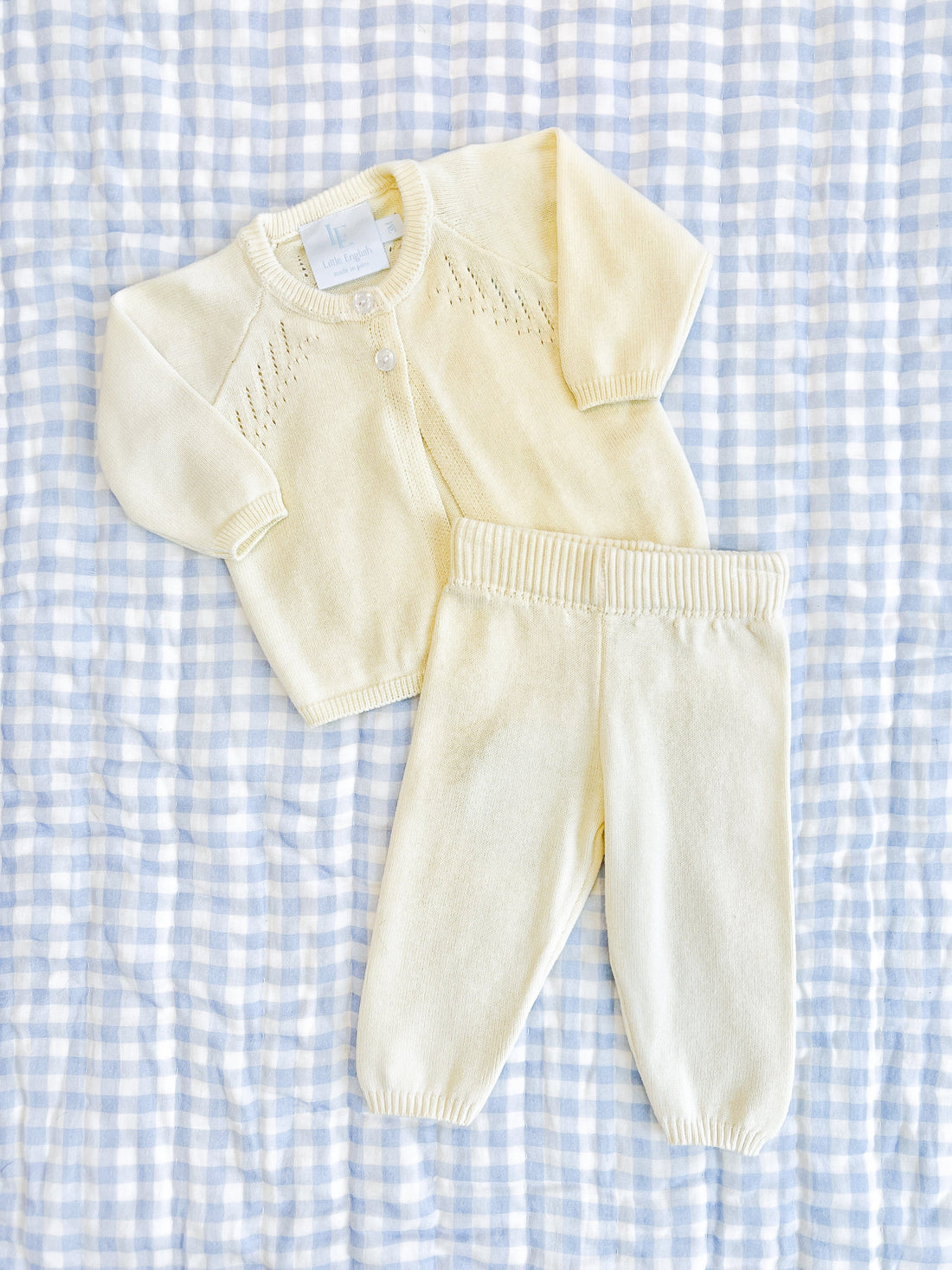 Pointelle Knit Set - Cream