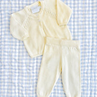 Pointelle Knit Set - Cream