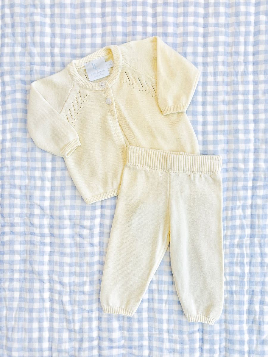 Pointelle Knit Set - Cream