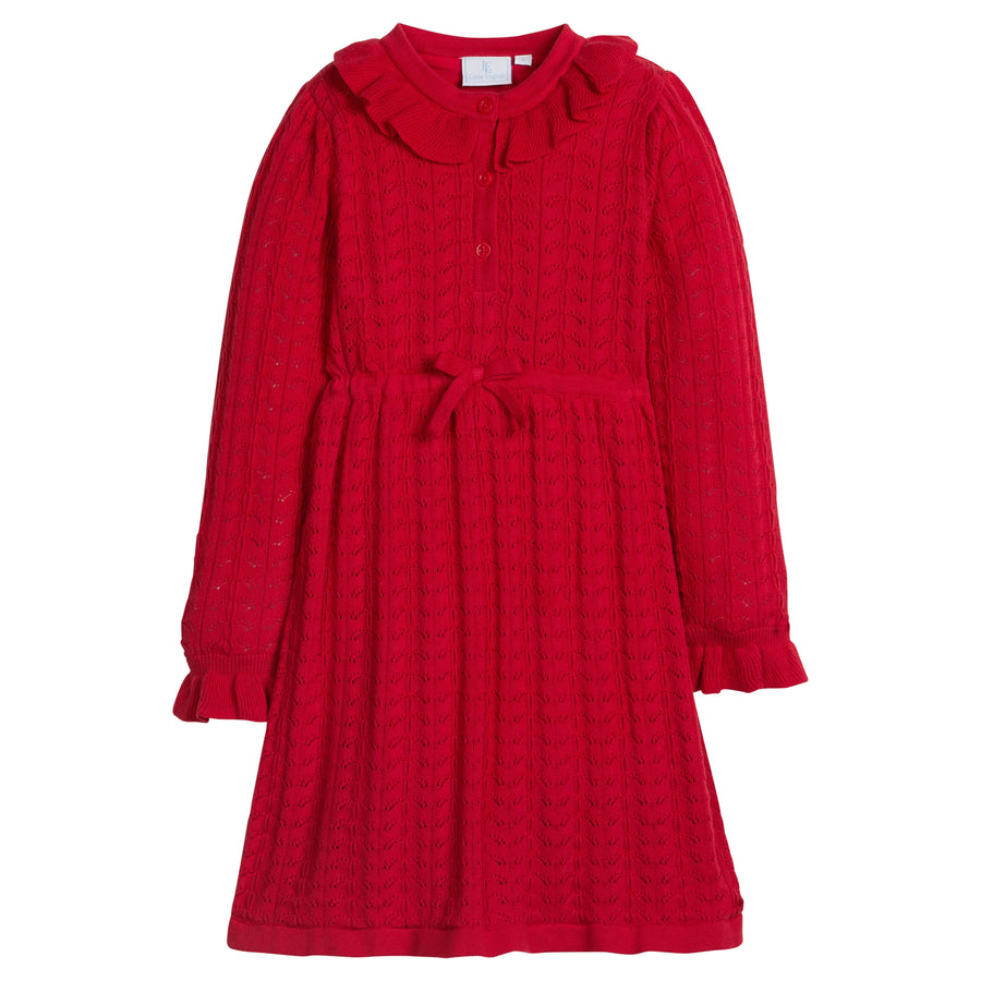 Little English Kids' Pointelle Sweater Dress in Red at Nordstrom, Size 6 Little English Kids' Pointelle Sweater Dress in Red at Nordstrom, Size 6