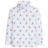 little english classic childrens clothing boys turtleneck with printed horses