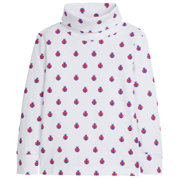 little english classic childrens clothing girls turtleneck with printed lady bugs