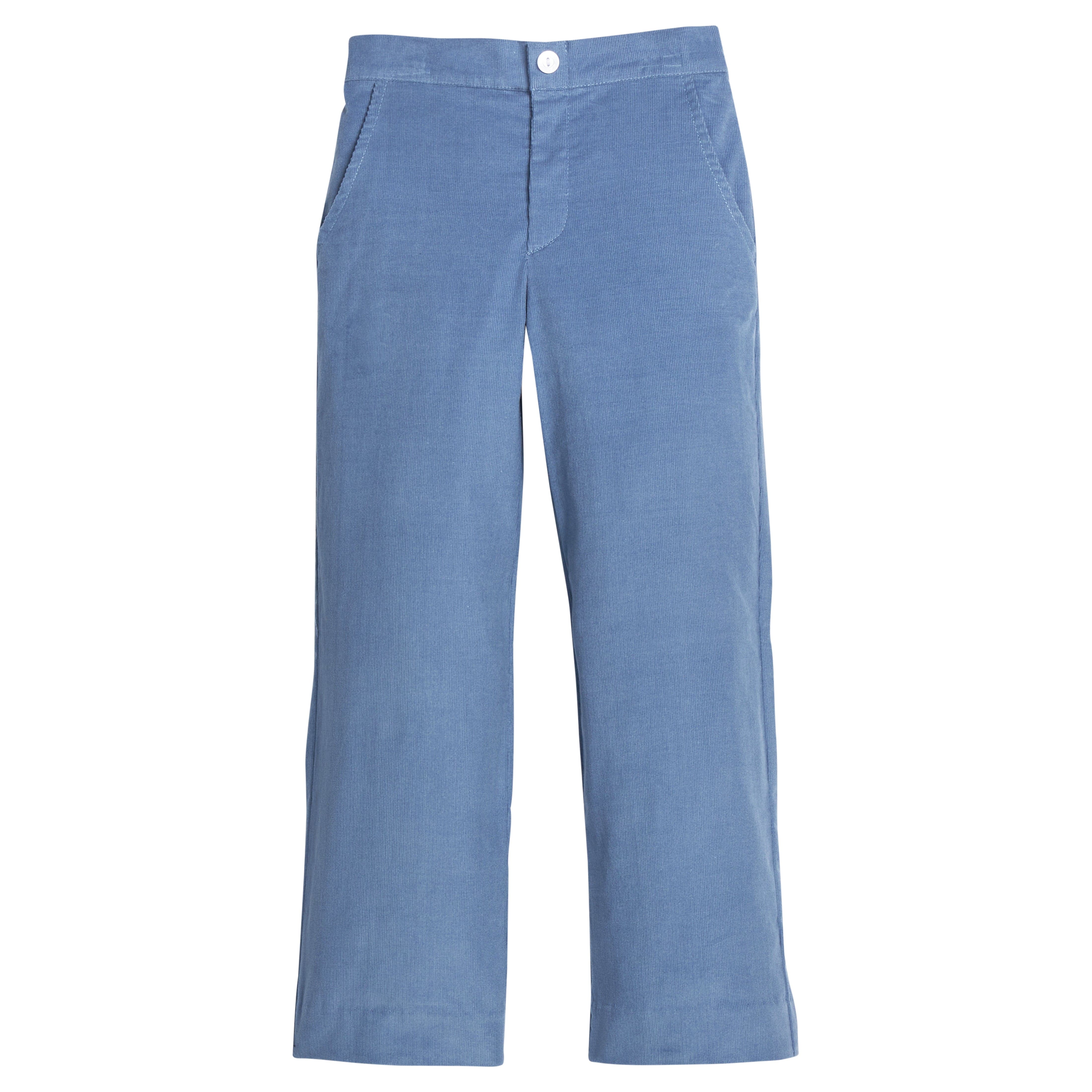Boy's Pull On Pant - Stormy Blue Corduroy | Little English
