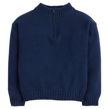 little english classic childrens clothing boys navy quarter zip sweater