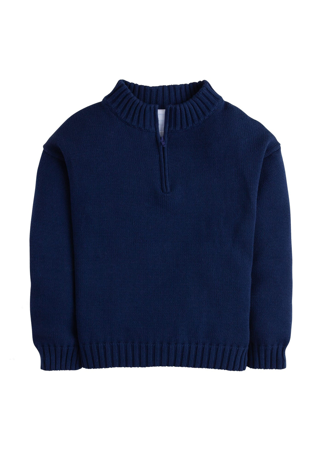 little english classic childrens clothing boys navy quarter zip sweater