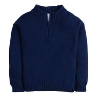 little english classic childrens clothing boys navy quarter zip sweater
