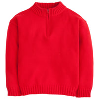 little english classic childrens clothing boys red quarter zip sweater