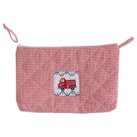 Little English classic children's luggage red fire truck cosmetic bag