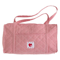 Little English classic children's luggage red hearts duffle