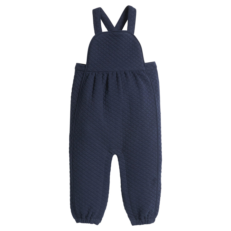 little english classic children's clothing boys navy quilted overall for fall 