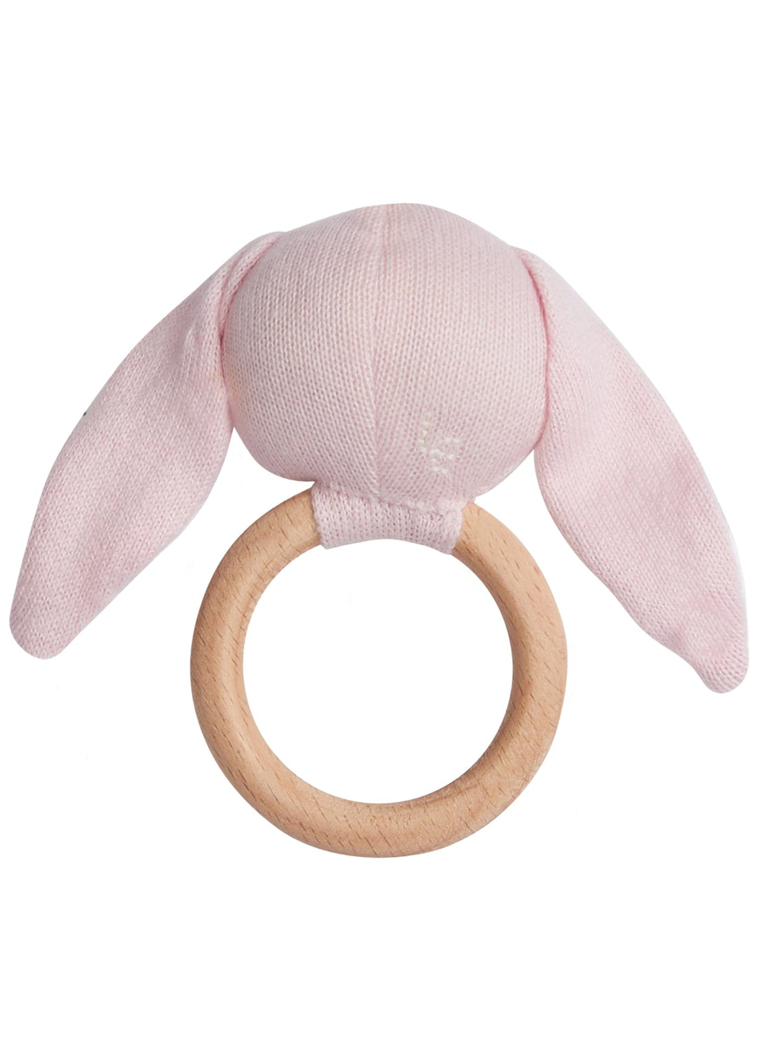 Little English, giftable nursery accessory, light pink bunny baby rattle for Spring