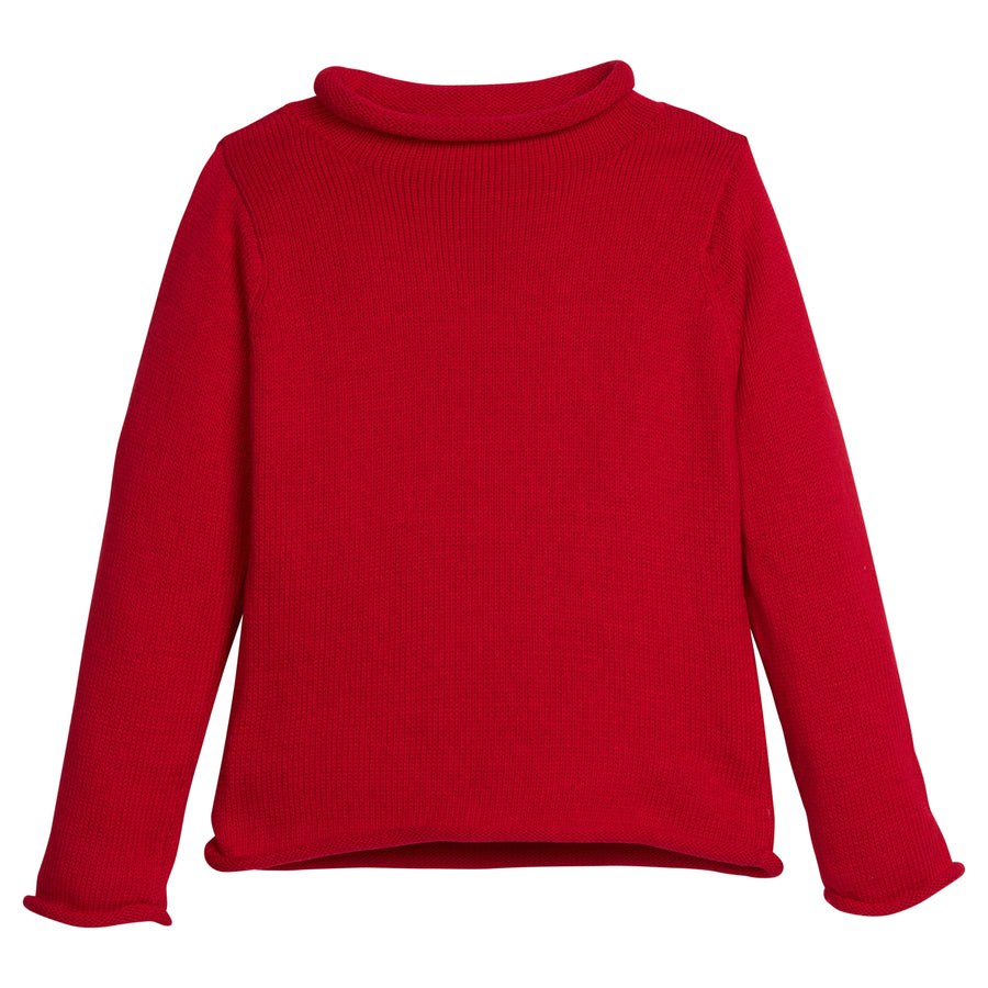 Red sweater on a white background