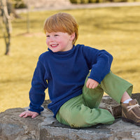 little english classic children's clothing navy roll neck sweater, Pull on pant in watercress corduroy, outfits for fall 