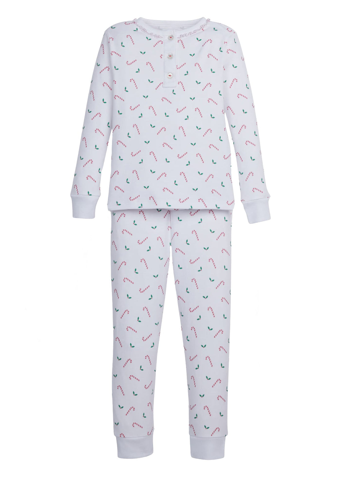Little English traditional holiday jammies, candy cane Christmas jammies for girl