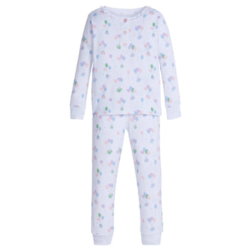 Short Sleeve Ruffled Printed Jammies - Pink Golf main image 0