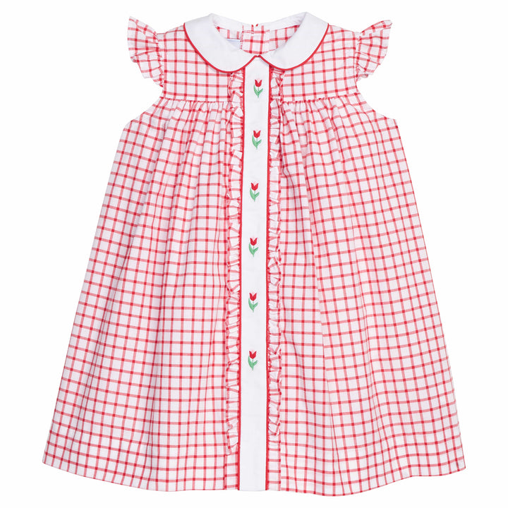 Tulip Valley Embroidered Ruffled Sally Dress
