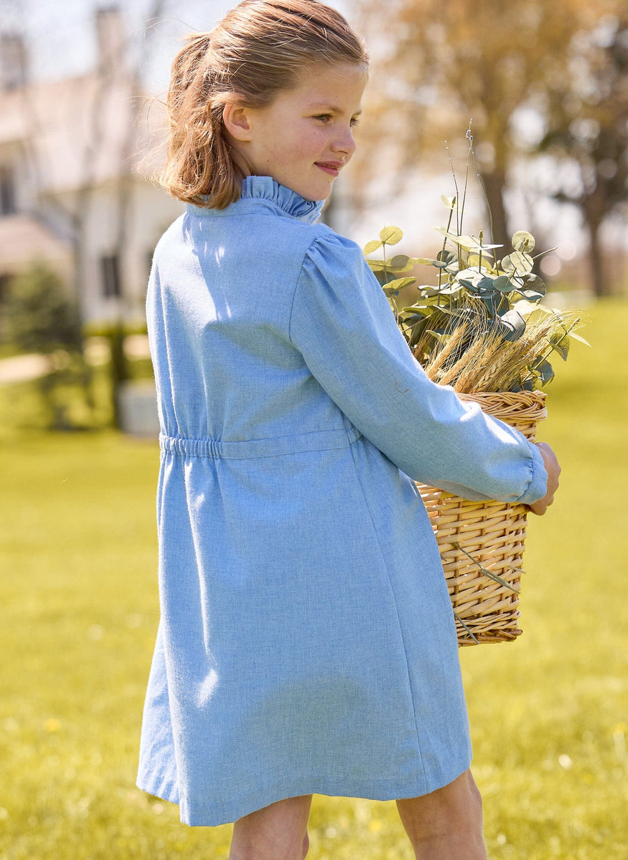 Girl's Ruffled Shirt Dress - Alaskan Flannel | Little English Girl's Ruffled Shirt Dress - Alaskan Flannel | Little English