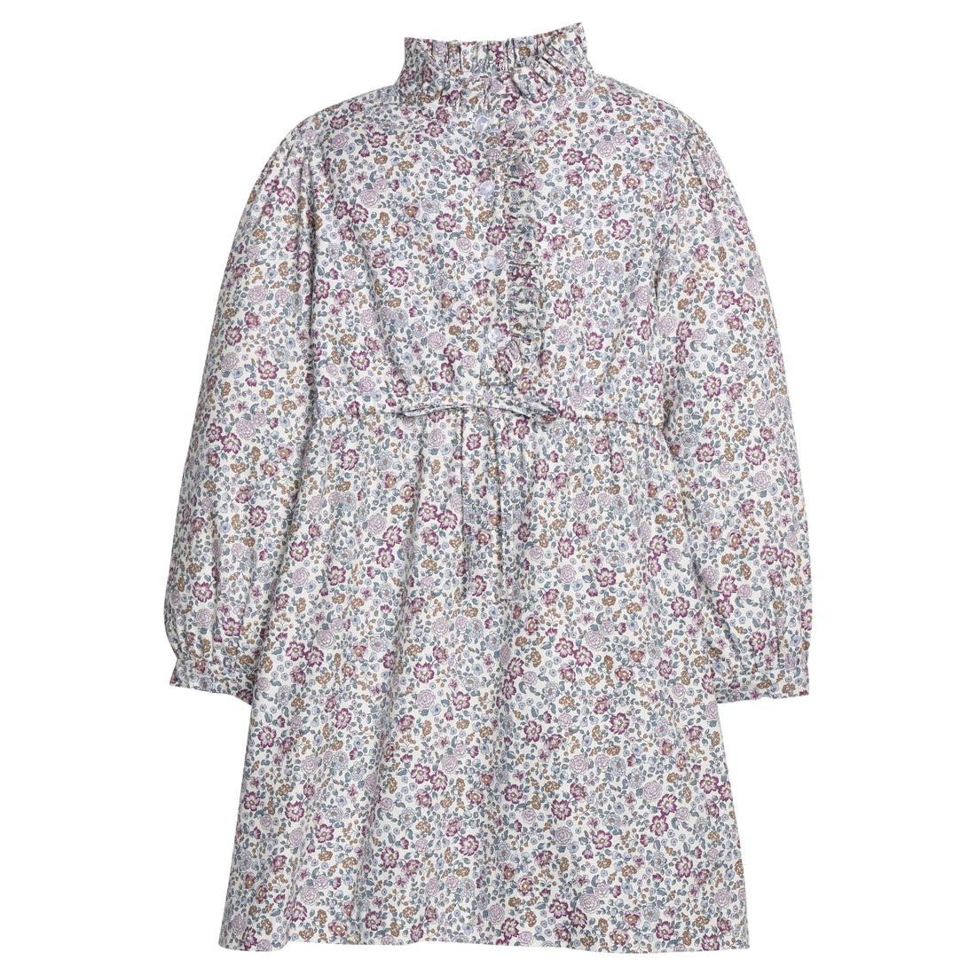 Girl's Ruffled Shirt Dress - Margaux Floral | Little English 4 Girl's Ruffled Shirt Dress - Margaux Floral | Little English 4