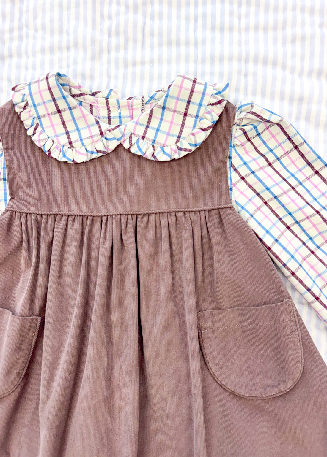 Ruffled Peter Pan Blouse - Wilmington Plaid