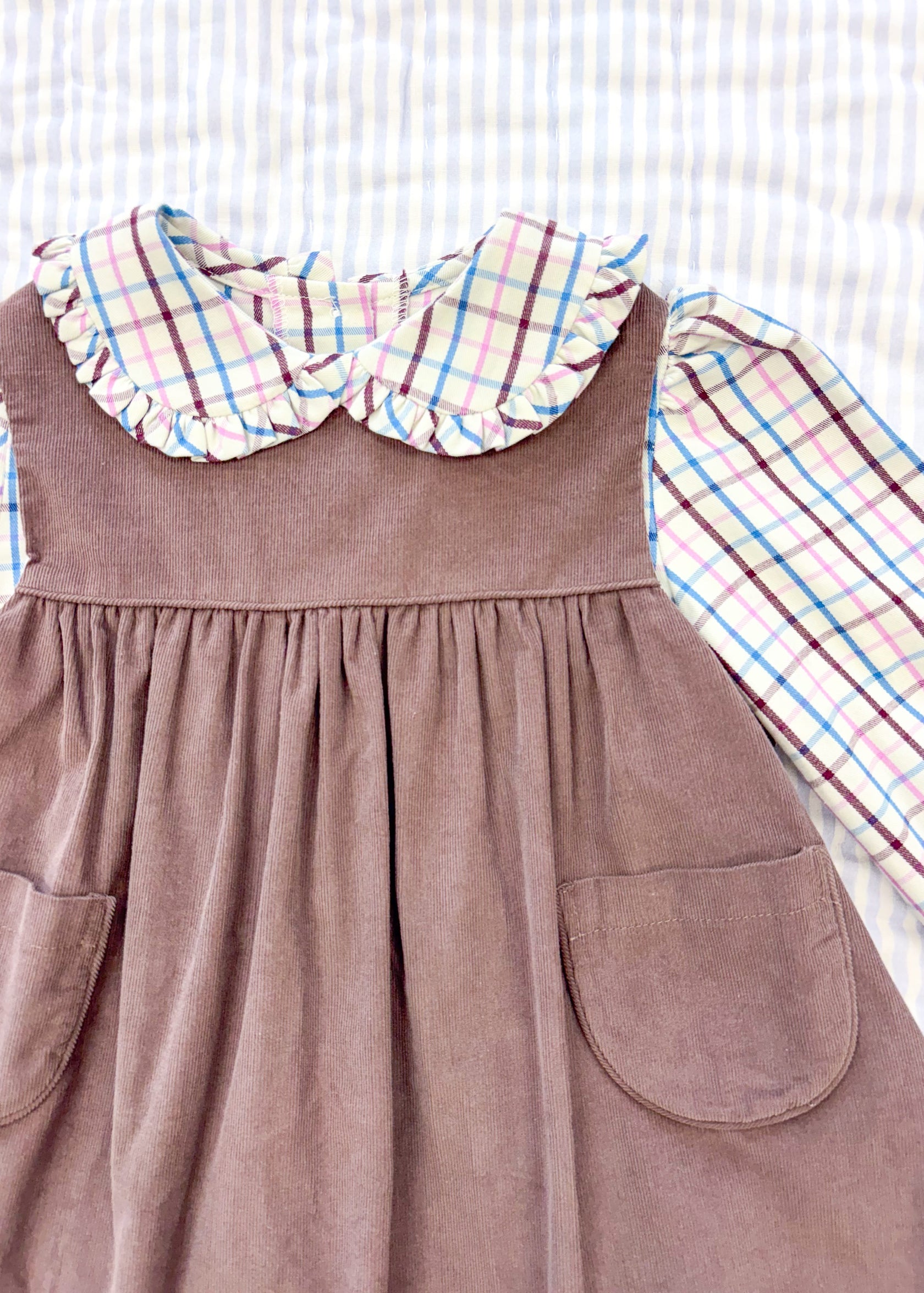 Wilmington Plaid Ruffled Peter Pan Blouse - Plaid Girls Top – Little ...