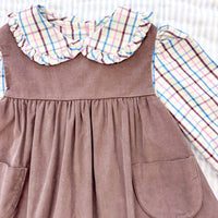 Ruffled Peter Pan Blouse - Wilmington Plaid