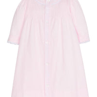 Little english classic ryeland day gown in light pink with button closure down front for baby 