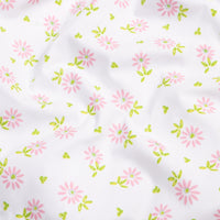 Little English girl's pink and green floral for spring