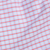 Little English patriotic fourth of july plaid fabric for spring and summer