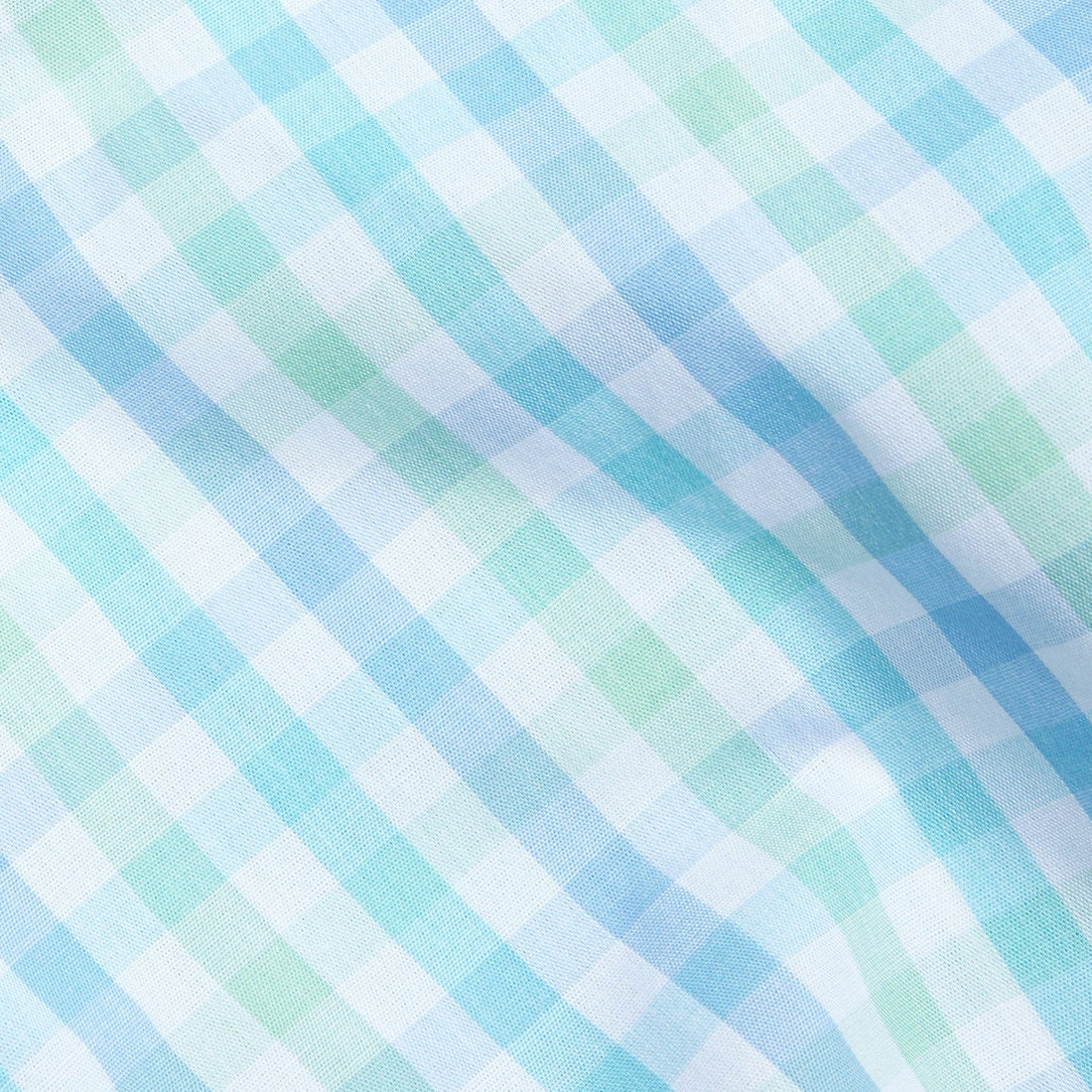 Little English blue green and aqua plaid fabric for spring