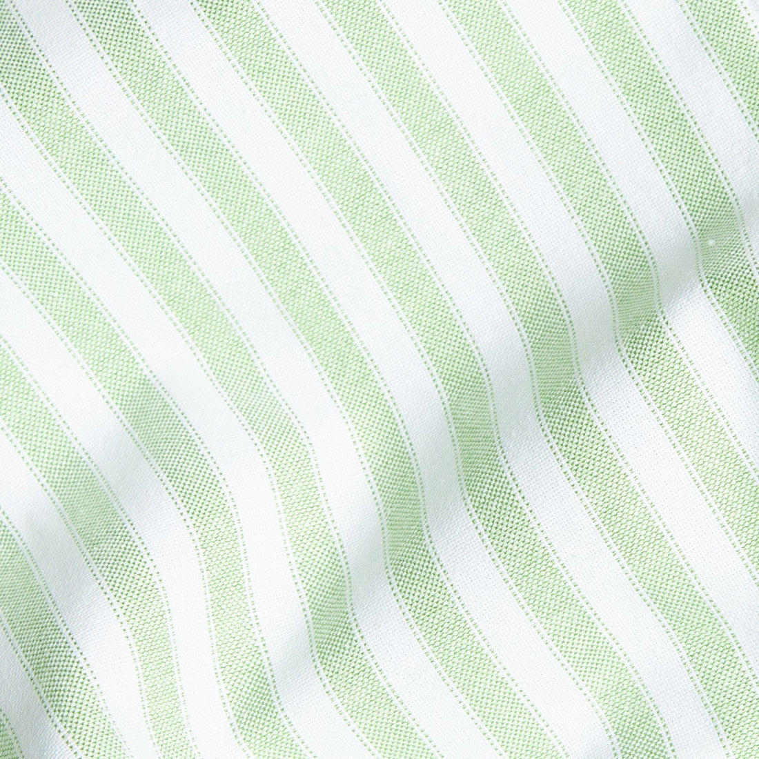 Little English green stripe fabric for spring