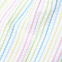Little English rainbow multicolor seersucker stripe fabric for spring