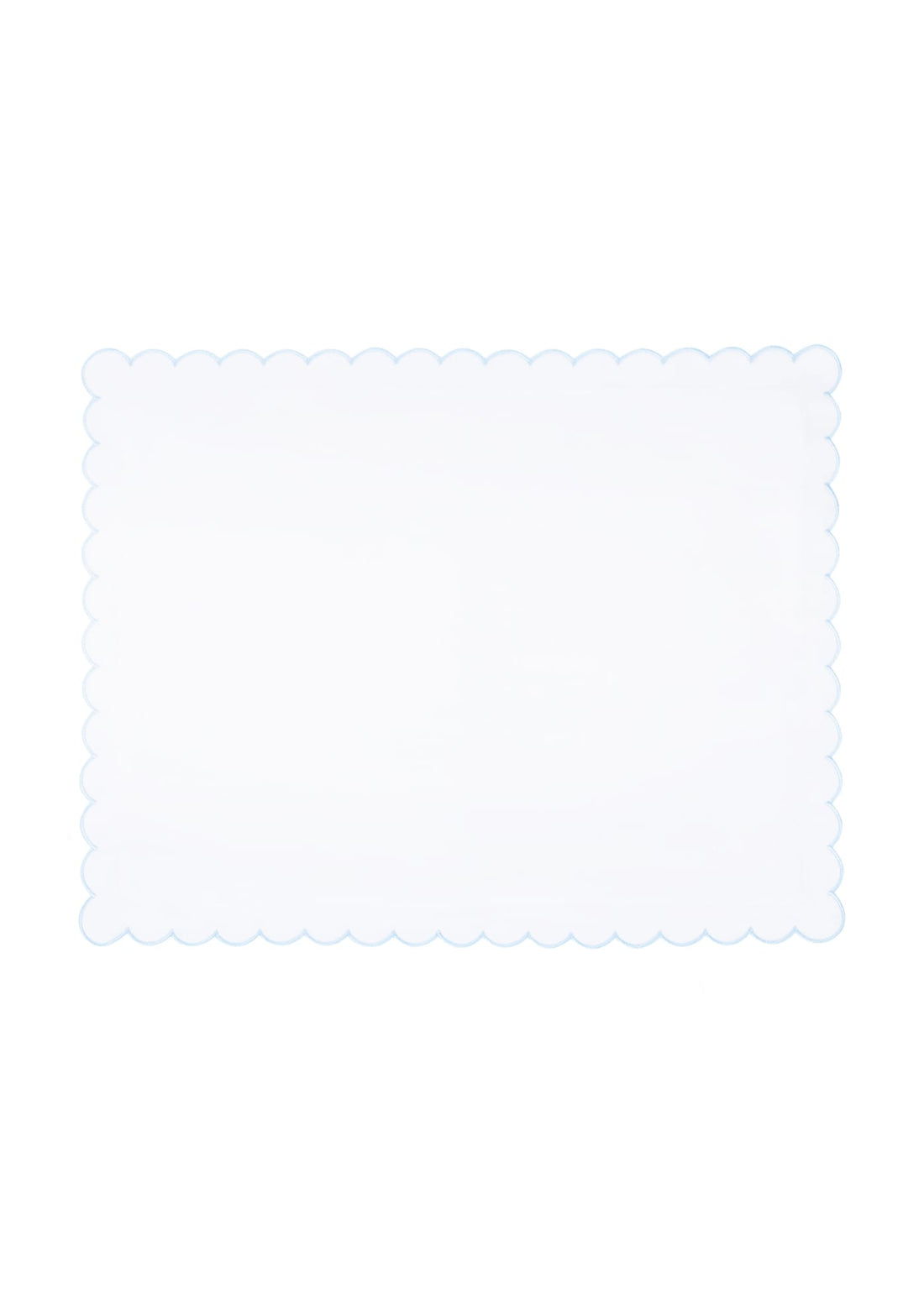 Little English baby pillow case with scallop edge trimmed in light blue embroidery, nursery goods for baby