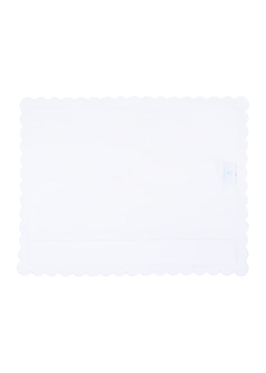 Little English baby pillow case with scallop edge trimmed in white embroidery, nursery goods for baby