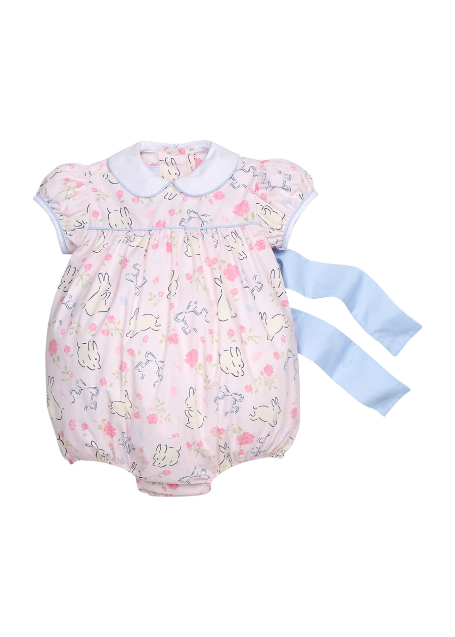 Bunny Blooms Short Sleeve Natalie Bubble - Pink Baby Girl – Little