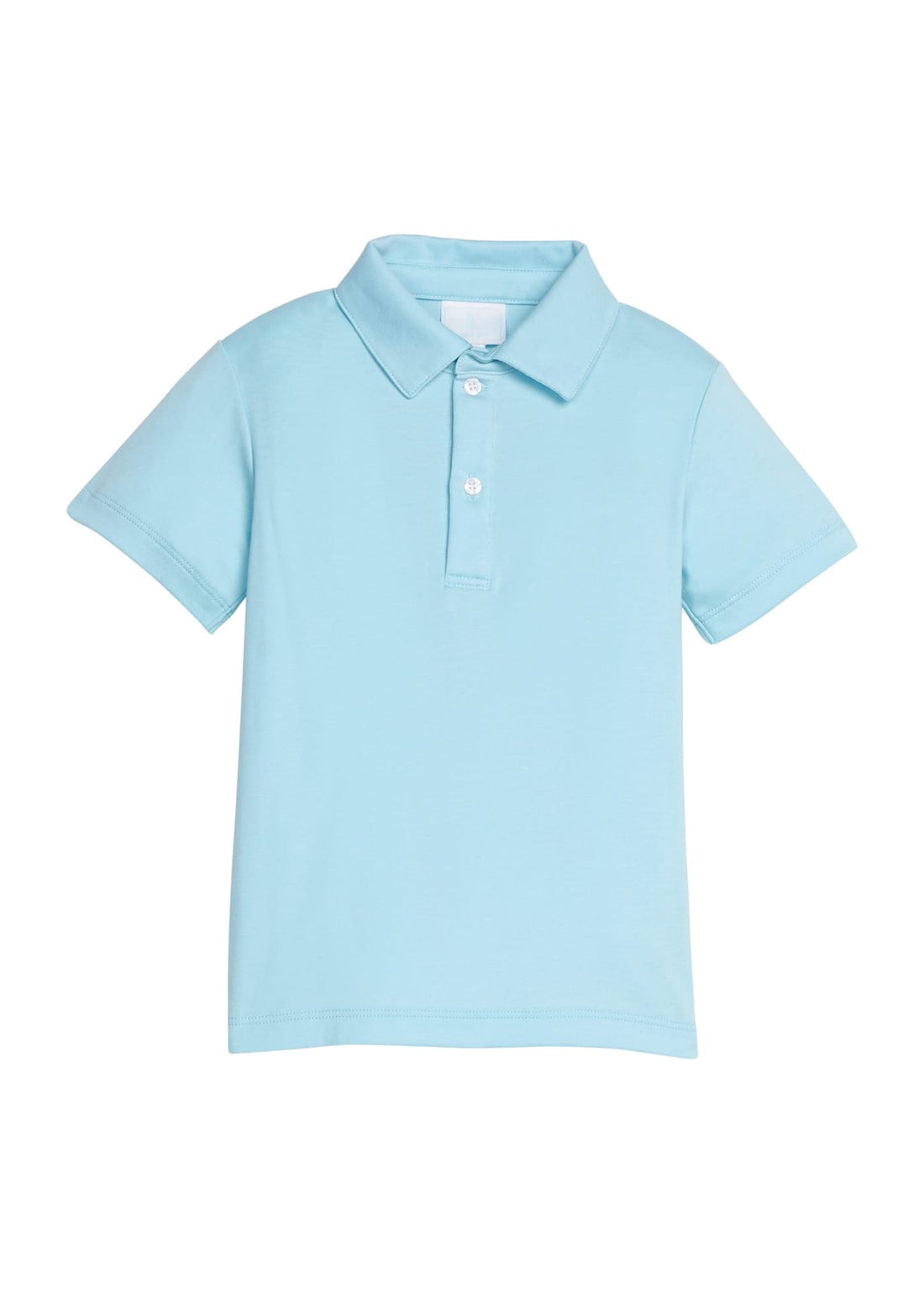 Little English classic short sleeve polo in light blue, for little boy  