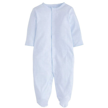 Printed Wrapover Footie-Pale Blue