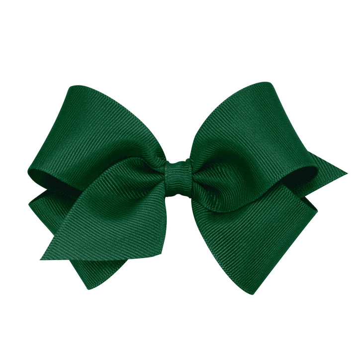 little english classic childrens clothing girls classic hair bow in dark green