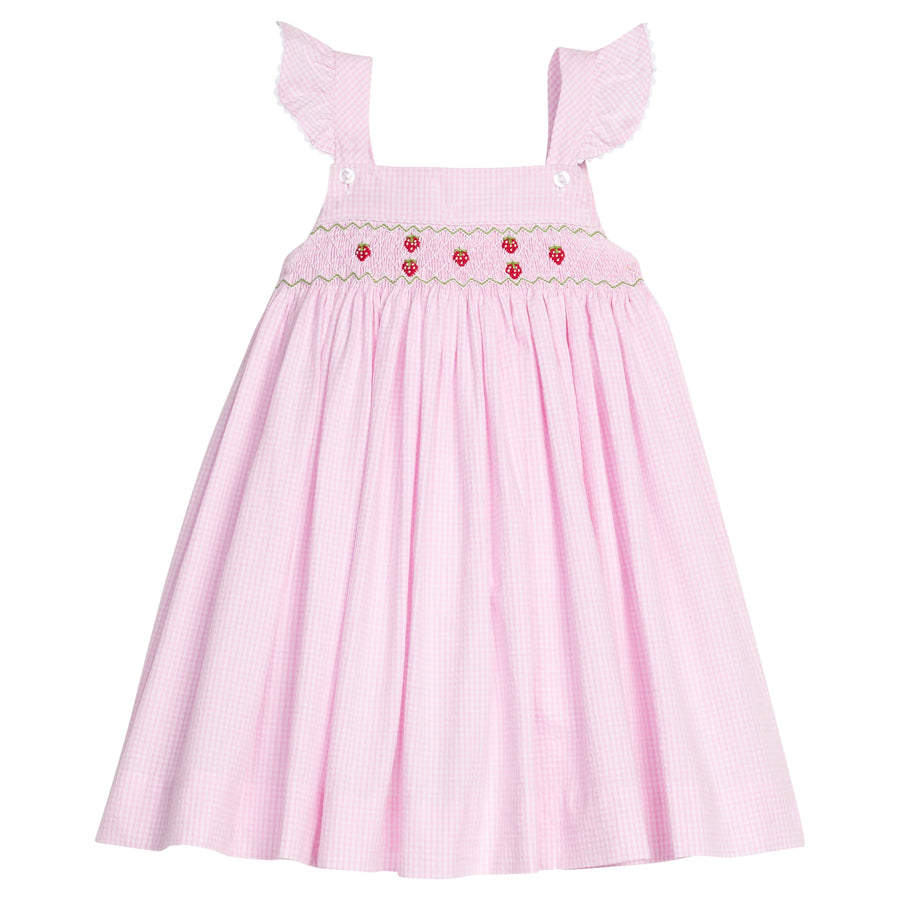 Little English | Strawberries Smocked Lizzy D Dress