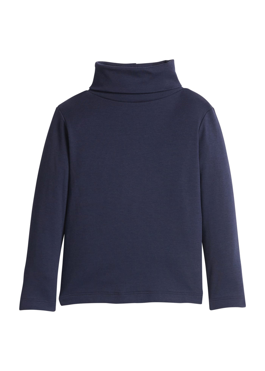 little english classic childrens clothing, unisex solid navy cotton turtleneck for fall