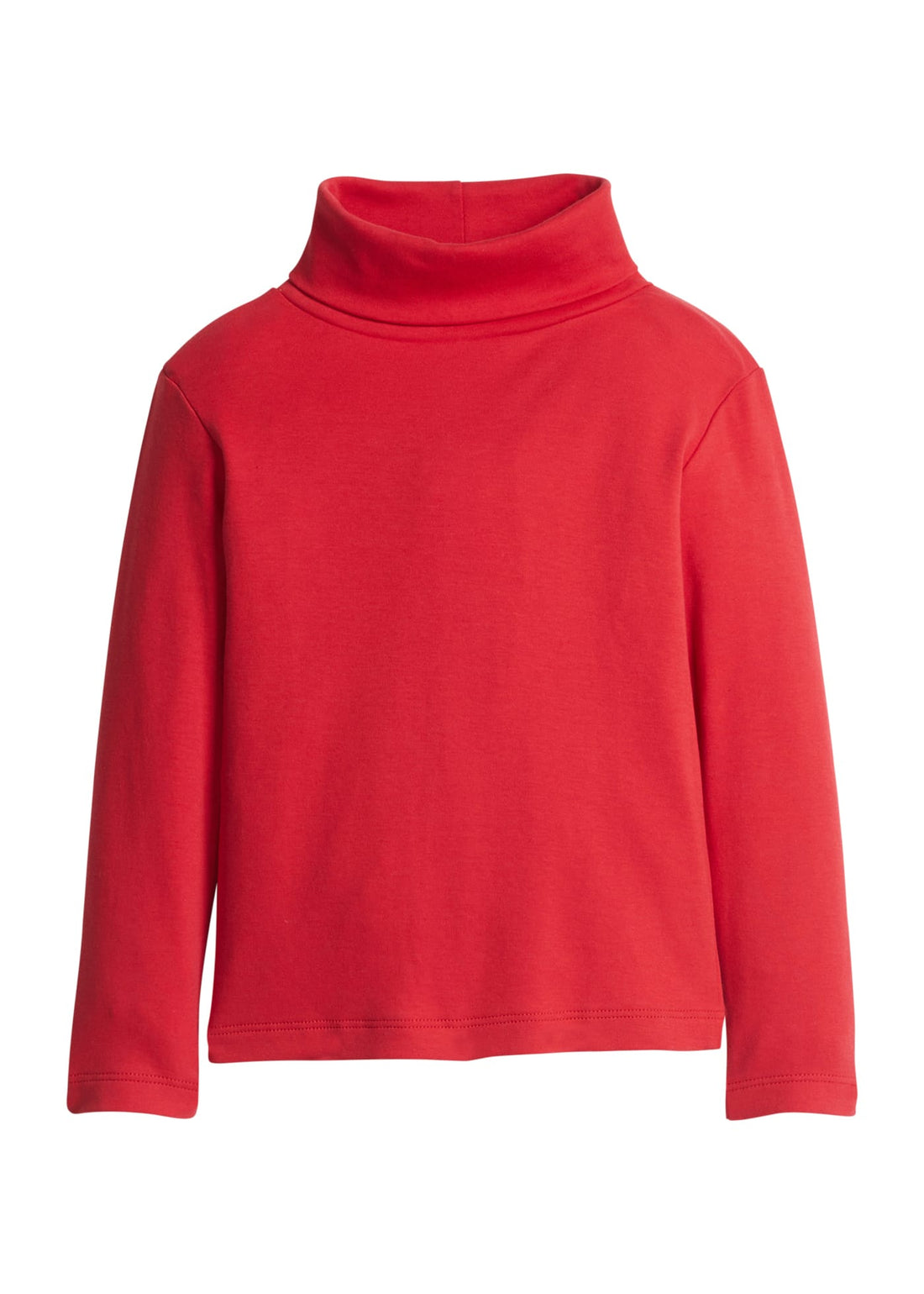 little english classic childrens clothing, unisex solid red cotton turtleneck for fall