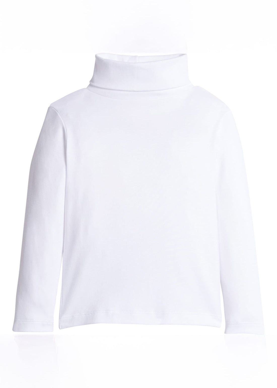 little english classic childrens clothing, unisex solid white cotton turtleneck for fall