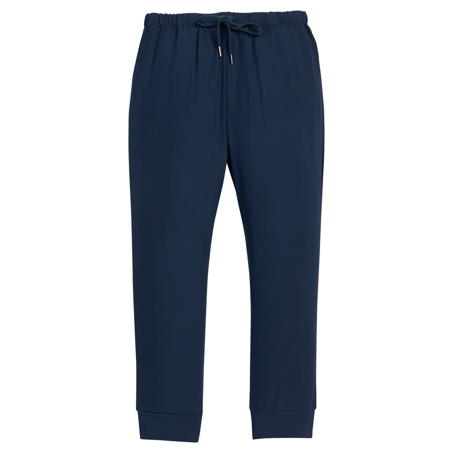 little english classic children's clothing boys comfy navy sport pant with draw string waist