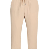 Little English classic sport pant in khaki with a drawstring waist, performance jogger for little boys