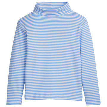 little english classic childrens clothing light blue striped turtleneck