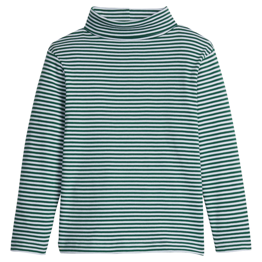 little english classic chidlrens clothing hunter green striped turtleneck