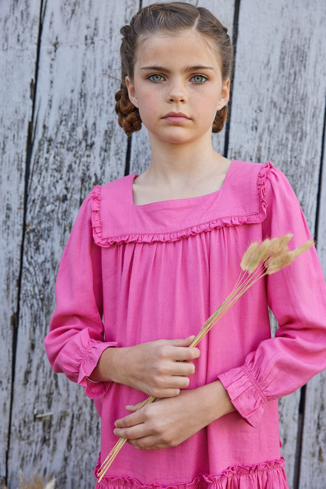 Pink Tara Dress - Little Girl's Casual Ruffle Dress Little English Pink Tara Dress - Little Girl's Casual Ruffle Dress Little English