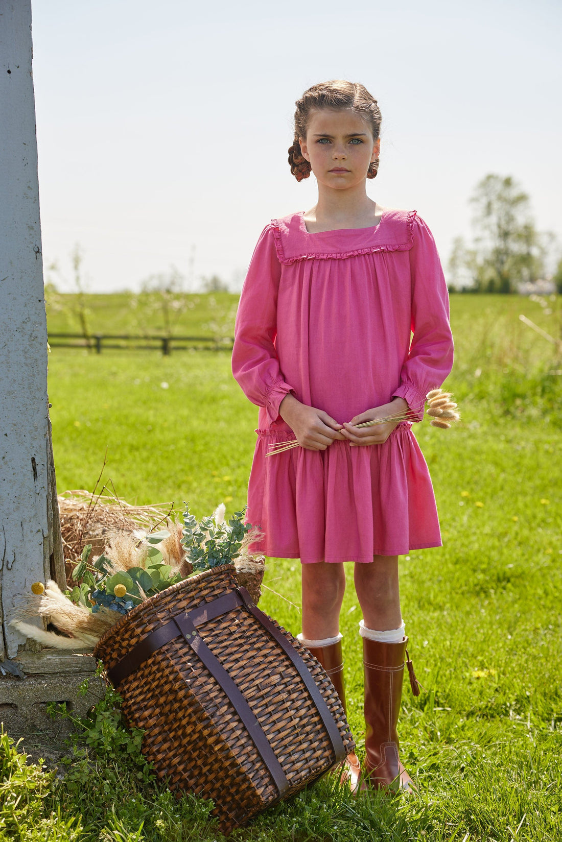 Pink Tara Dress - Little Girl's Casual Ruffle Dress Little English Pink Tara Dress - Little Girl's Casual Ruffle Dress Little English