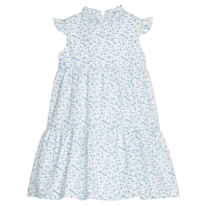 Mayfair Floral Tiered Charleston Dress - Blue/Green Girl Dress Little English Mayfair Floral Tiered Charleston Dress - Blue/Green Girl Dress Little English